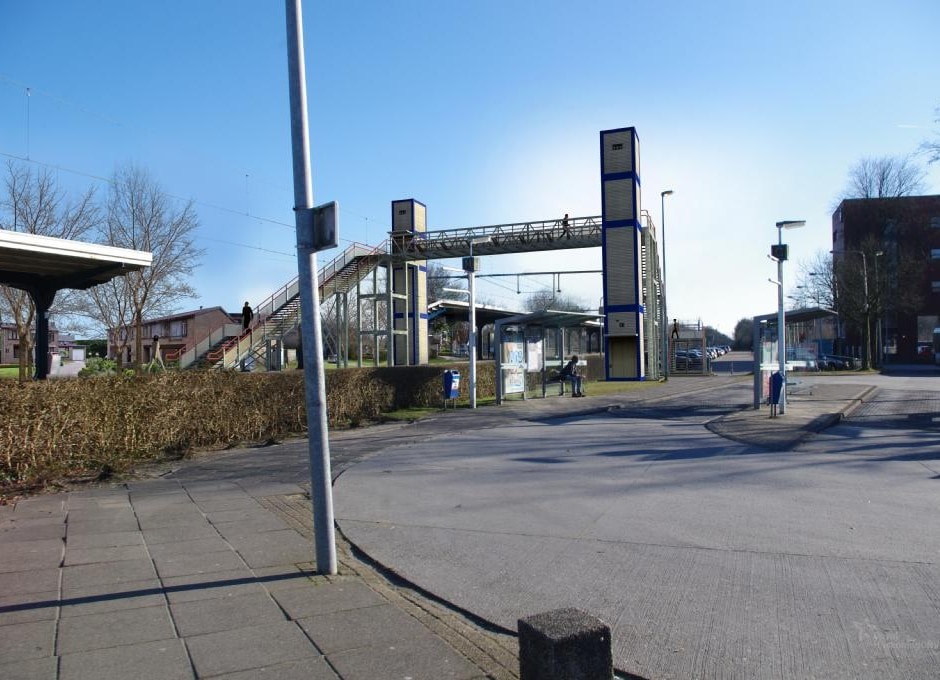 Temporary footbridge train station Assen