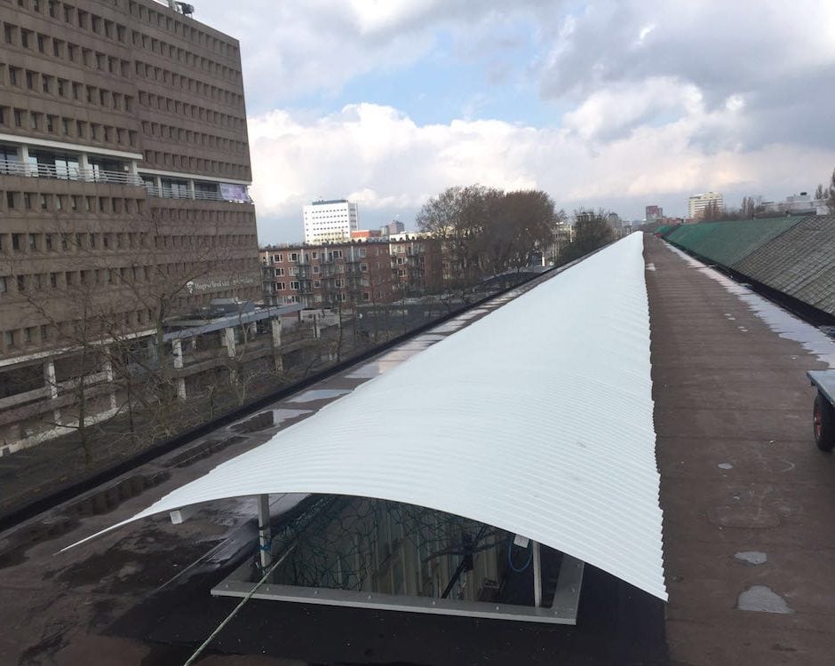 Replacement train track canopy